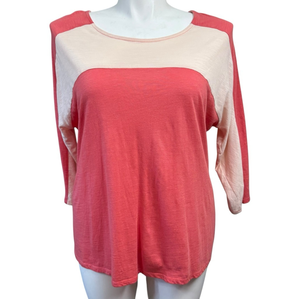 Weekends by Chico's Top Size 2/L Coral Beige
